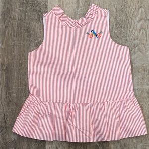 New Janie and Jack Stripe Parrot Blouse size 4